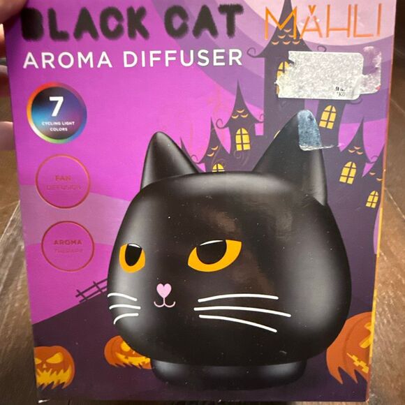 Mahli black cat aroma scent oil fan diffuser aromatherapy Halloween never used - Picture 3 of 7